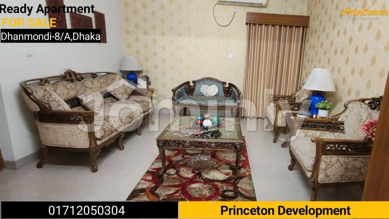 2,035 sqft Ready Flat for Sale in Dhanmondi 8/A | 3 Bed, 4 Bath, 5th Floor | Parking & Titas Gas