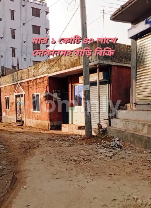 Prime Investment! 7.5 Decimal South-Facing Corner Plot with House & Shops for Sale | Near Bashundhara Riverview