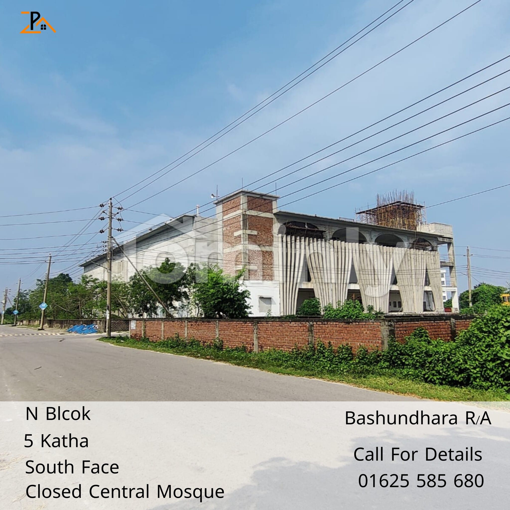 5 Katha South-Facing Residential Plot for Sale in Block N, Bashundhara R/A | Near Central Mosque