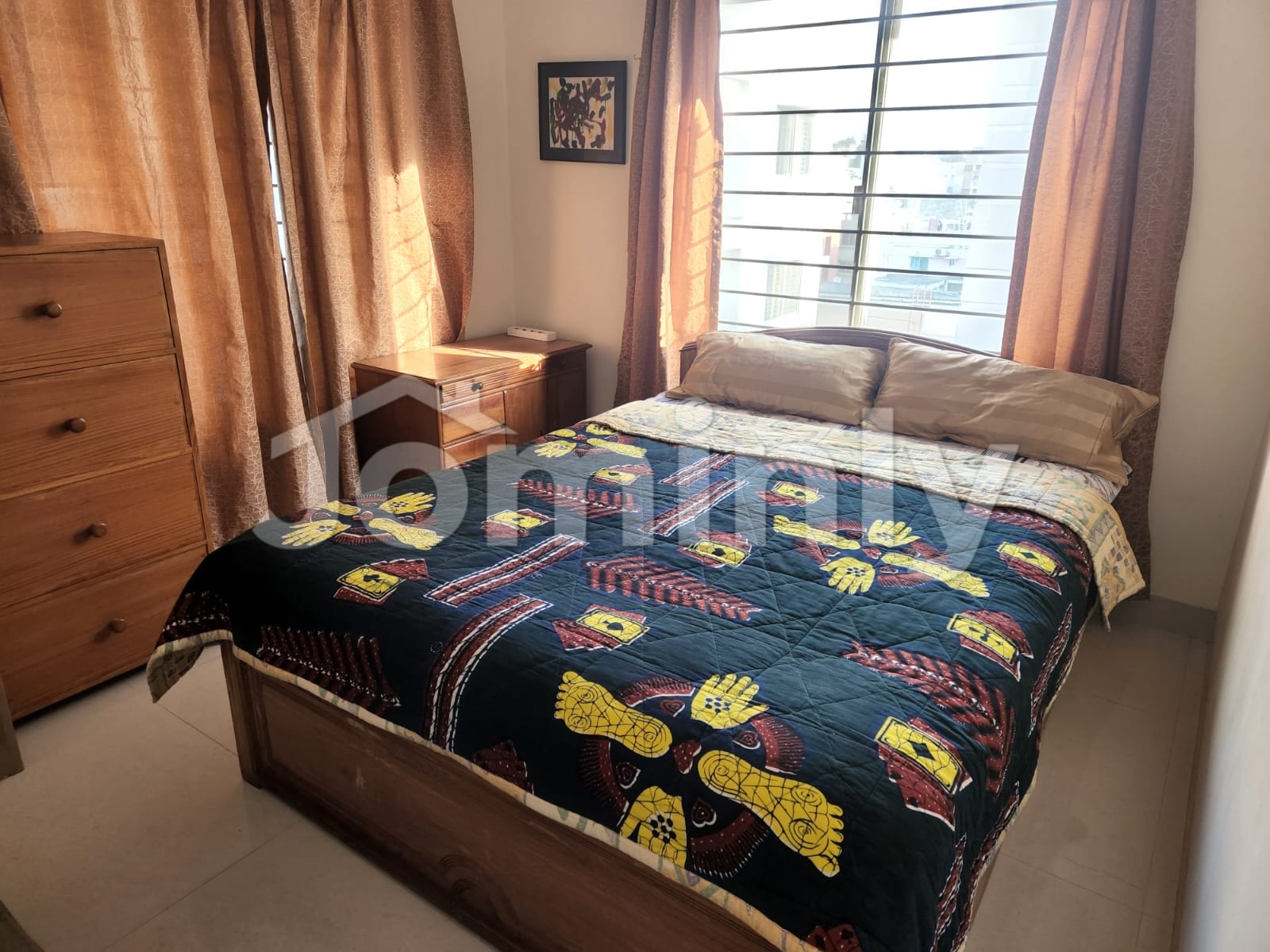 Fully Furnished 1500 Sft South-Facing 3-Bedroom Apartment for Rent in Bashundhara R/A - 5