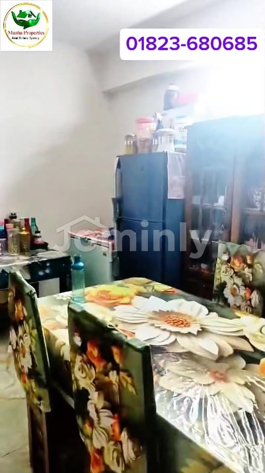 Used 1,225 SQFT South-Facing 3-BHK Flat with Parking @ Shantibagh, Dhaka