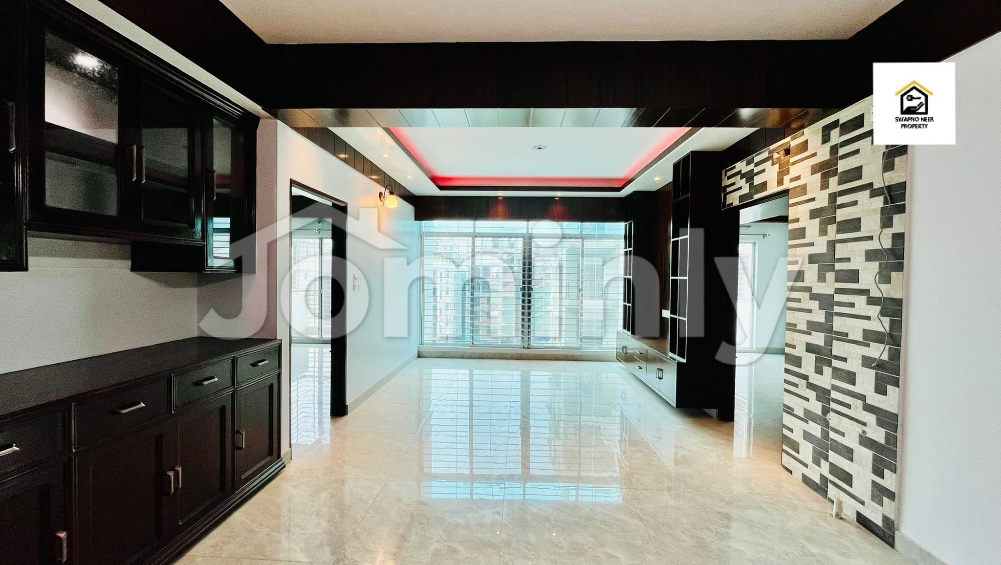 Semi-Furnished 2,000 Sq Ft South-Facing 3 BHK Family Apartment for Rent at Bashundhara R/A