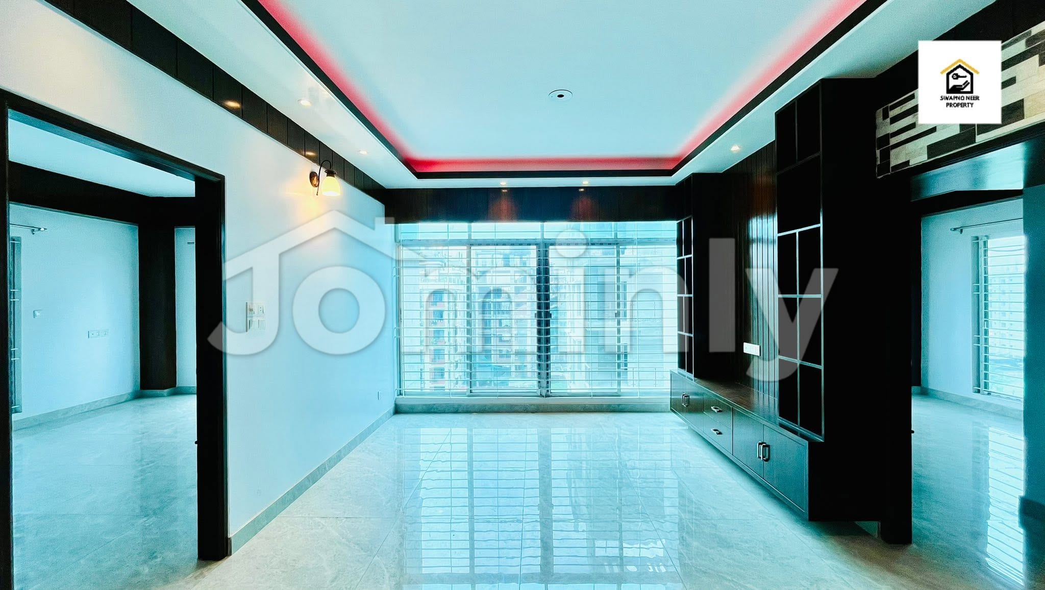 Semi-Furnished 2,000 Sq Ft South-Facing 3 BHK Family Apartment for Rent at Bashundhara R/A - 2