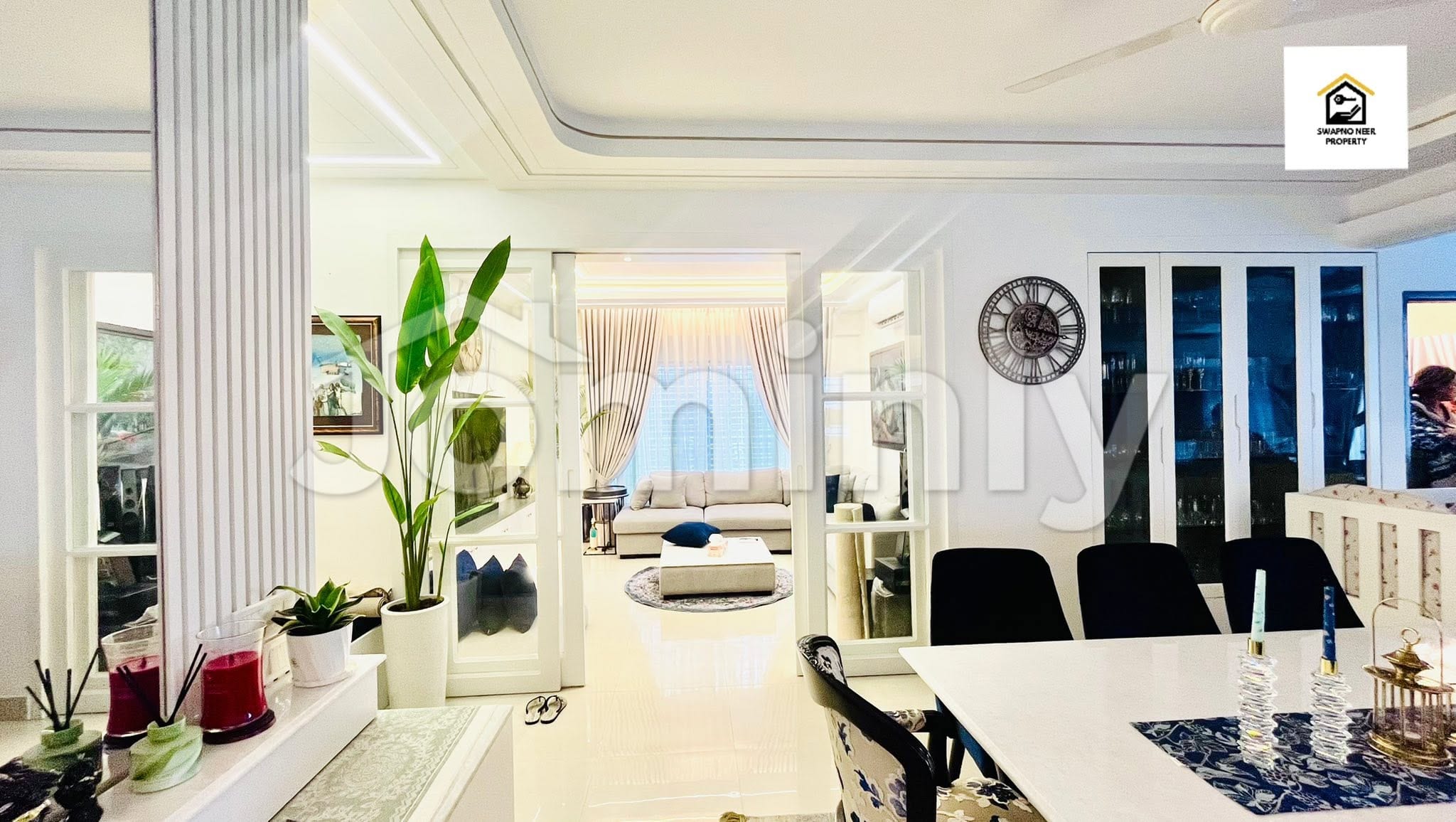 Fully Furnished Premium Residential Apartment with Multiple Balconies for Rent at Bashundhara R/A