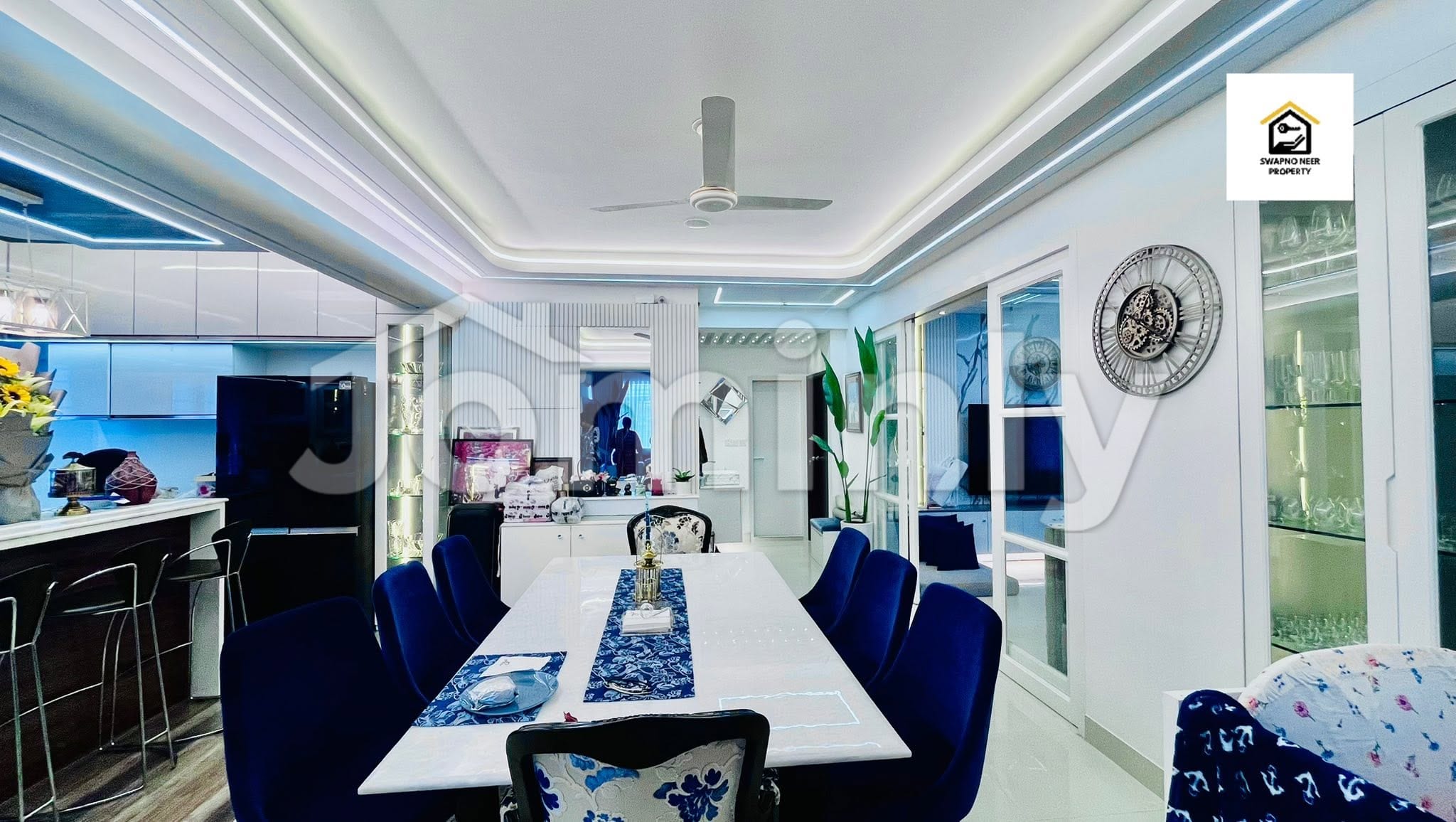 Fully Furnished Premium Residential Apartment with Multiple Balconies for Rent at Bashundhara R/A - 5