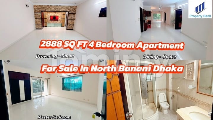 2,888 SQFT (268.30 SQM) Apartment for Sale | Road 23, Block B, Banani Residential Area | 5th Floor | East Facing | 50 FT Road