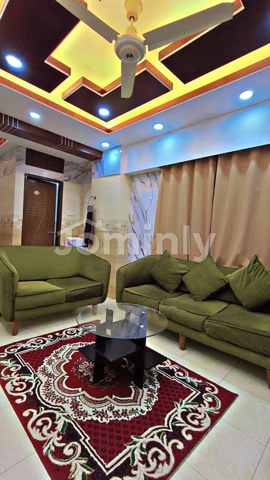 AirBD | 1200 SQFT Luxury Fully Furnished 3-Bedroom Serviced Apartment for Rent | Banasree (Near Aarong) | 3 Bed, 3 Bath, 2 Balcony | Lift, Generator & Parking Included