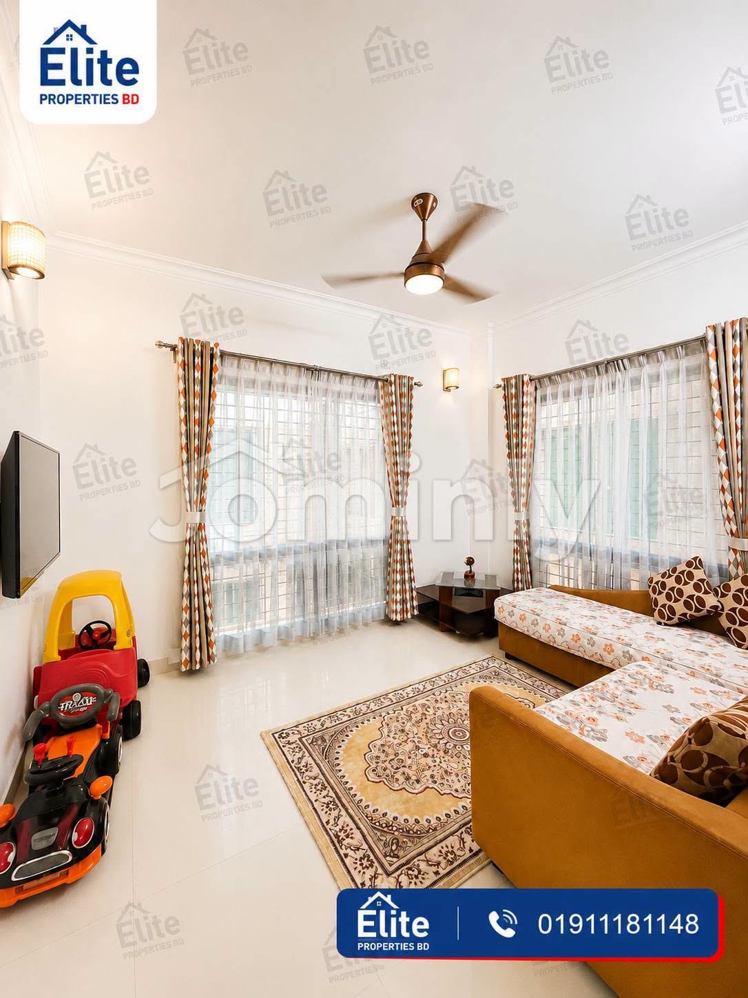 1660 SQFT South-Facing Elite Single Unit Used Apartment for Sale | Sector 11, Uttara | 5th Floor | Facing South | 3 Beds, 4 Baths, 3 Balconies & Car Parking - 4