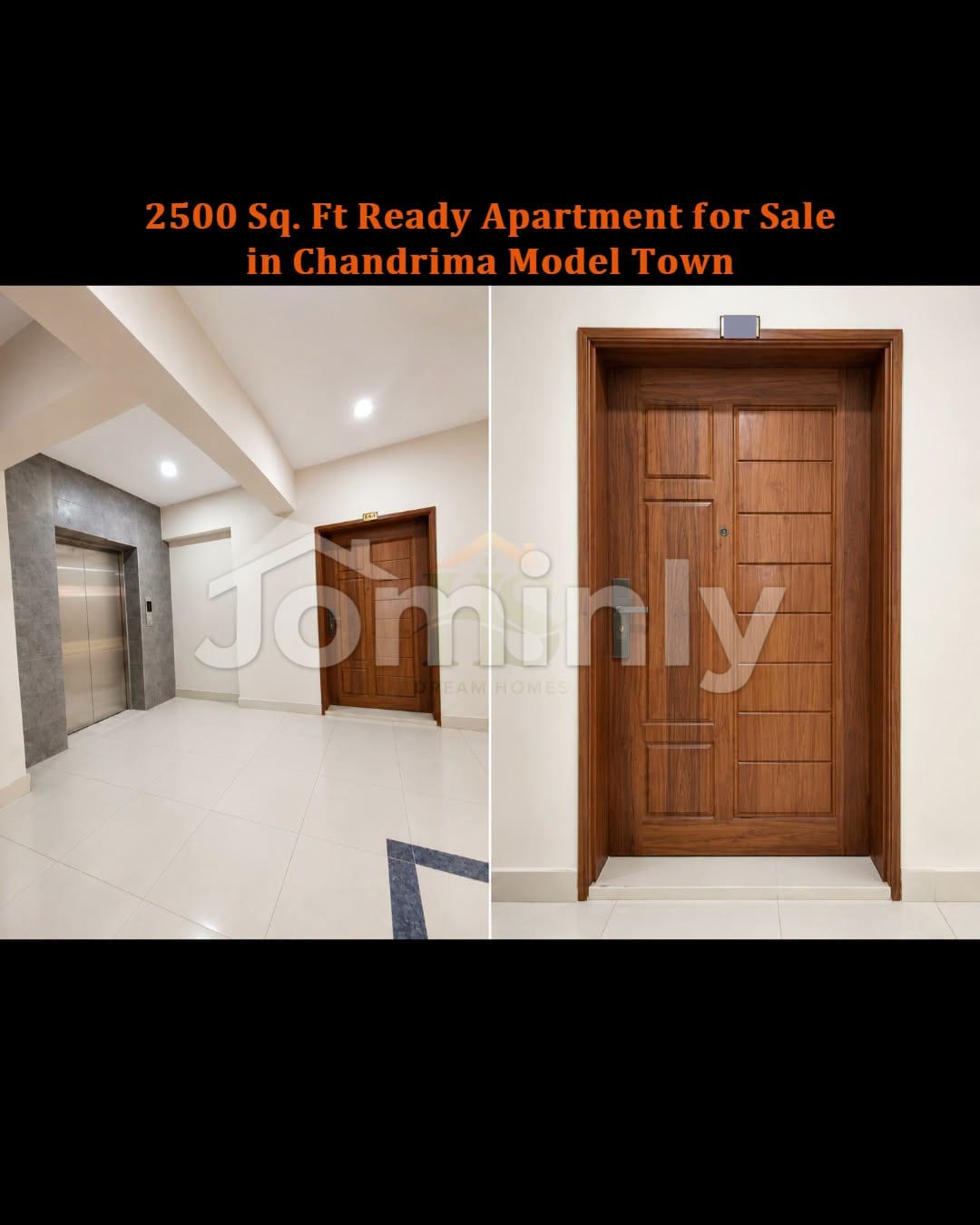 2500 SQFT New Ready Apartment for Sale | Block A, Road 7, Chandrima Model Town | 4th Floor (G+12 Building) | Facing South | 5 Beds, 5 Baths, 4 Balconies & 1 Parking