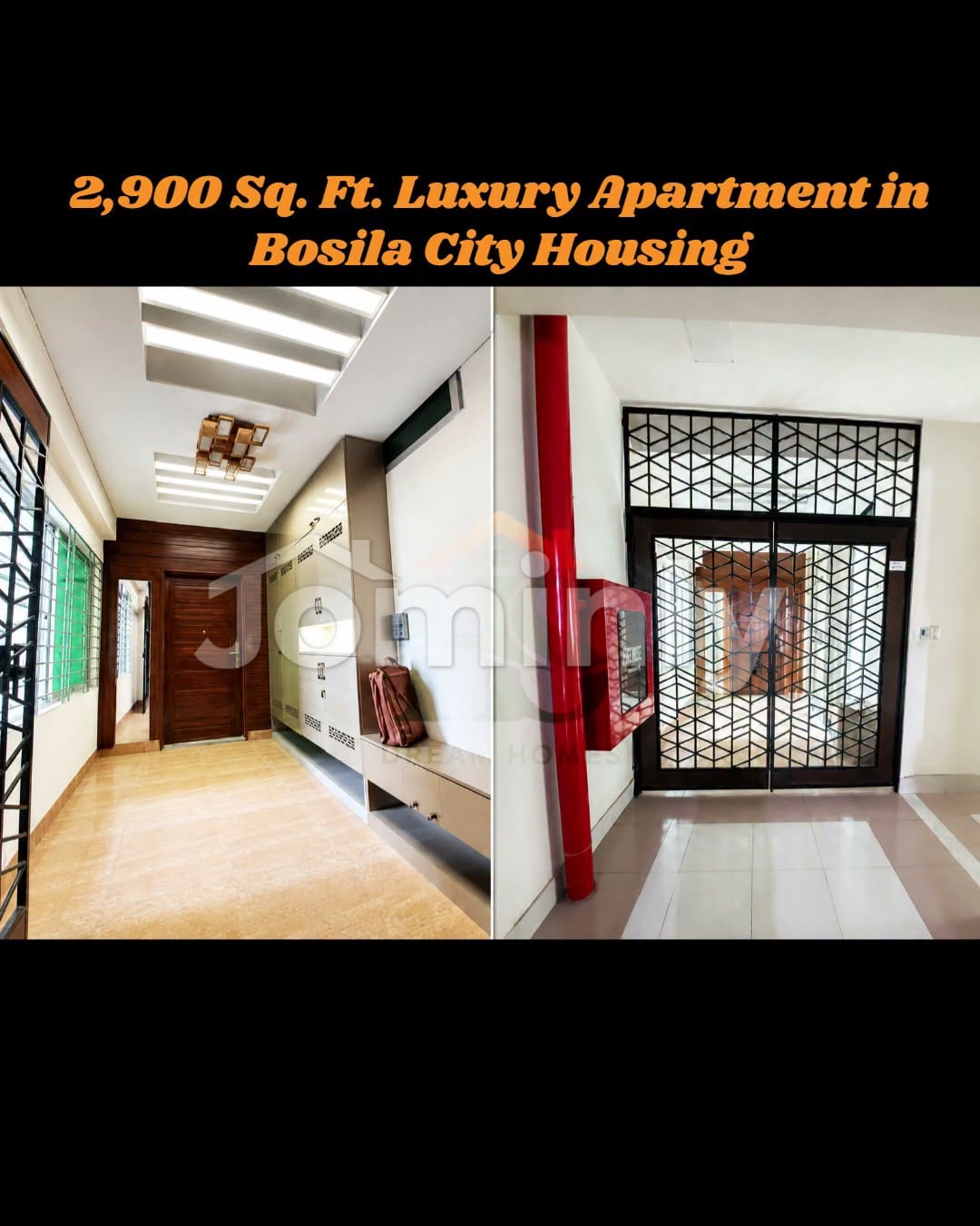 2900 SQFT 6-Bedroom Ready Luxury Apartment for Sale | 40 FT Road, Bosila City Housing | 5th Floor (16 Katha Plot) | 40 FT Front Road | 6 Beds, 6 Baths, 5 Balconies, Kids' Zone & 2 Dedicated Parkings