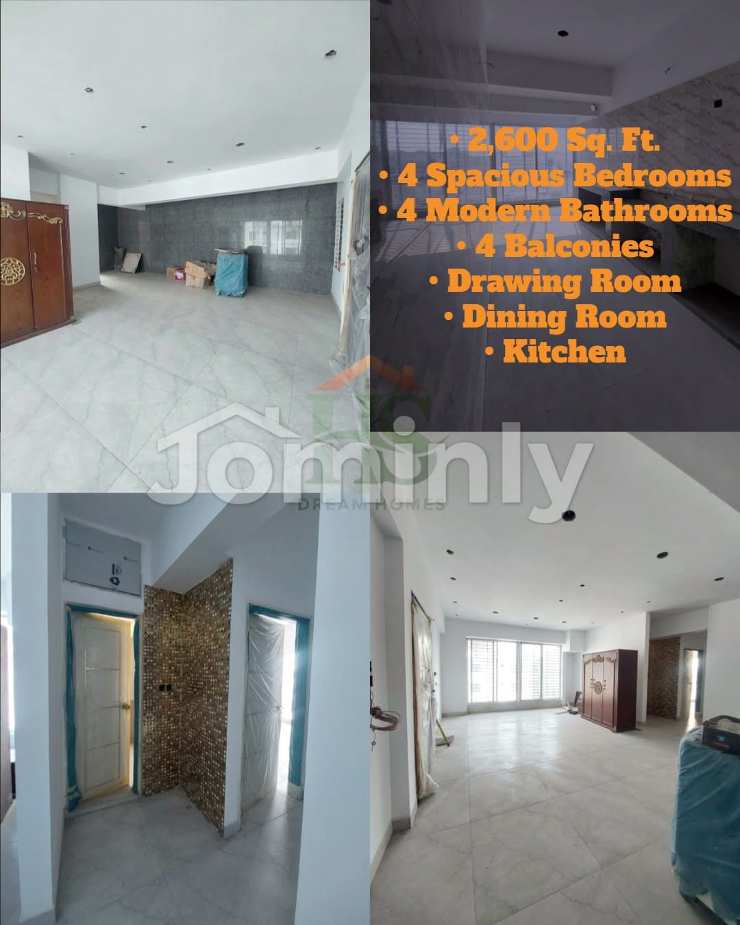 2600 SQFT Luxury Duplex Apartment for Sale | Road 10, Block A, Chandrima Housing, Mohammadpur | 4 Beds, 4 Washrooms, 4 Balconies & Parking Allocation Available