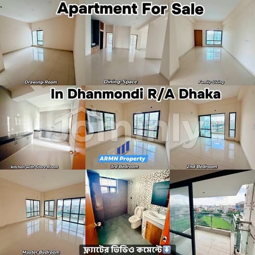 2450 Sqft South-East Facing 3-Bedroom Brand New Luxury Flat with 2 Parking for Sale in Dhanmondi Near Taqwa Masjid