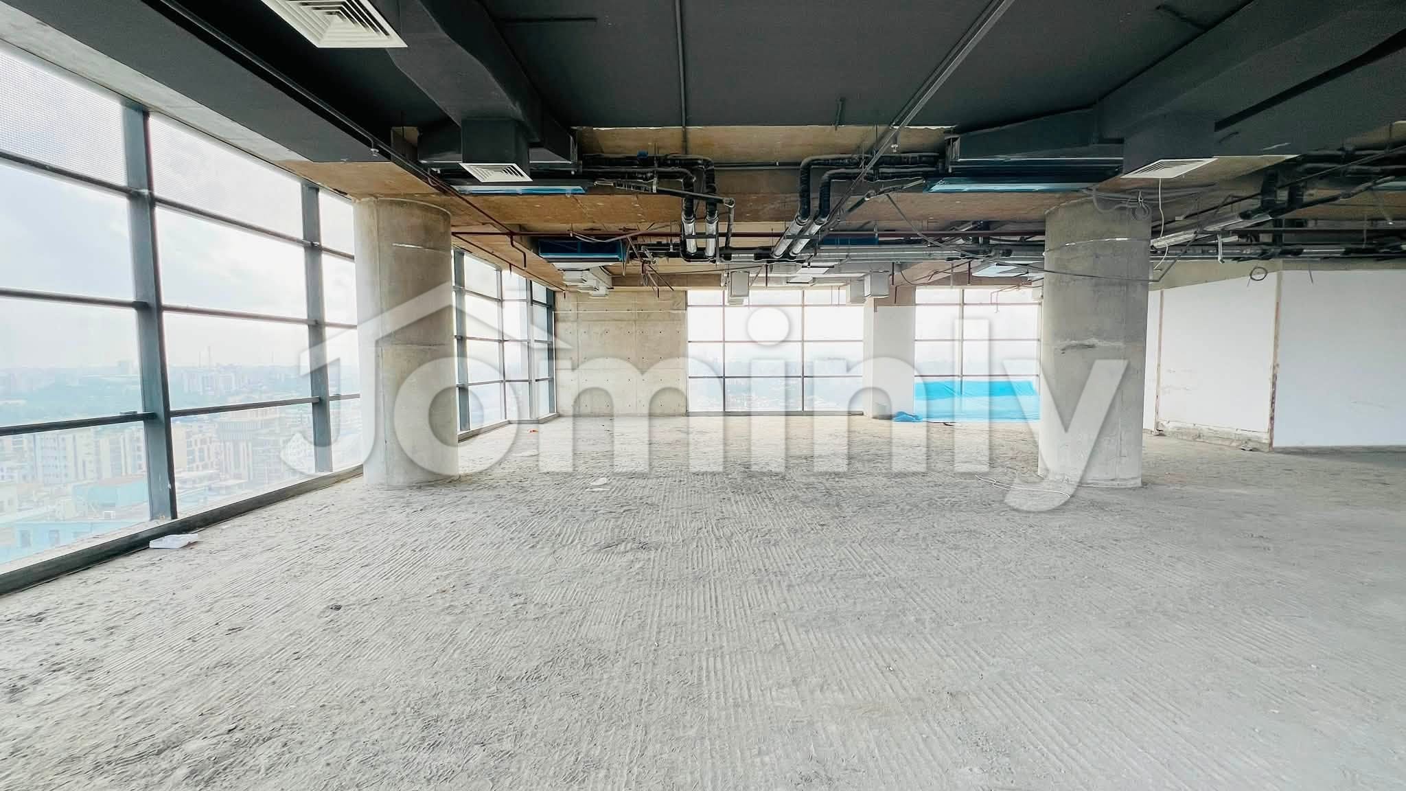 9000 SQFT Commercial Compliance Office Floor for Rent | Banani Commercial Area, Dhaka | Upper Floor with Glass Façade & Central AC