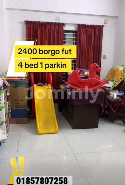 Urgent Sale: 2400 SQFT 4 BHK Ready Apartment on 7th Floor in Block A, Bashundhara Riverview, South Keraniganj, Dhaka - 5