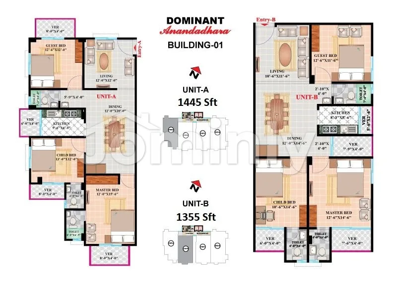 1480 Sqft South Facing Apartment for Sale | Aftabnagar, D Block | 1st Floor with Car Parking, Lift, Generator - 2