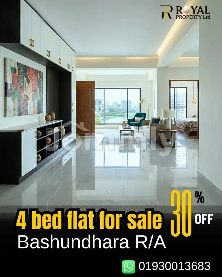 2420 Sqft 4 Bed Exclusive Apartment for Sale | Bashundhara R/A, Block K | Modern Amenities, AC Community Room & 2 High-Speed Lifts