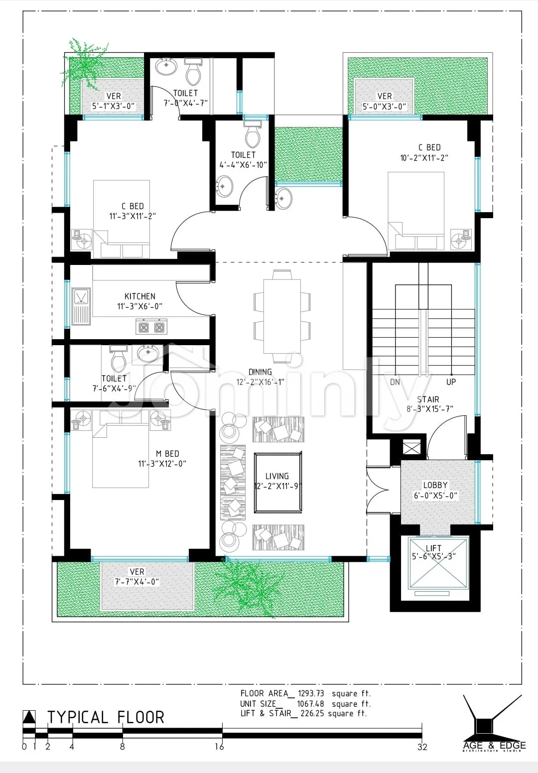 1500 Sqft North Facing Flat for Sale | Block L, Bashundhara Residential Area