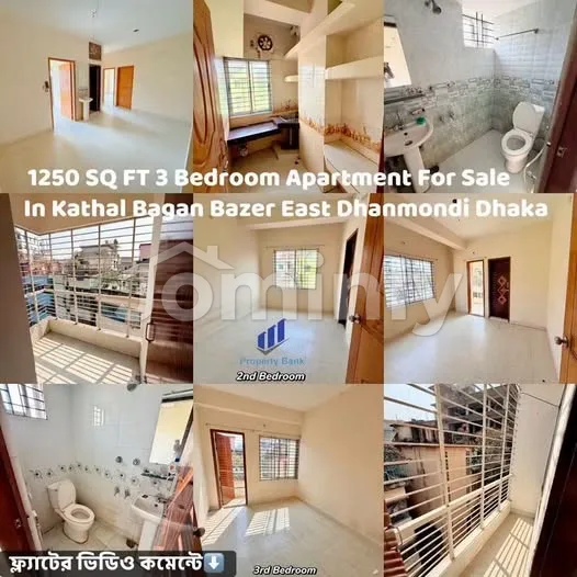 1,200 Sq Ft 3-Bedroom East-Facing Apartment with Parking for Sale | 5th Floor, Kathal Bagan, East Dhanmondi