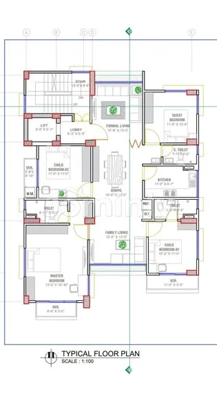 1,750 Sq Ft South-Facing 4-Bedroom Land Share Apartment with Parking for Sale | Plot 4287, Road 5, Block M, Bashundhara R/A