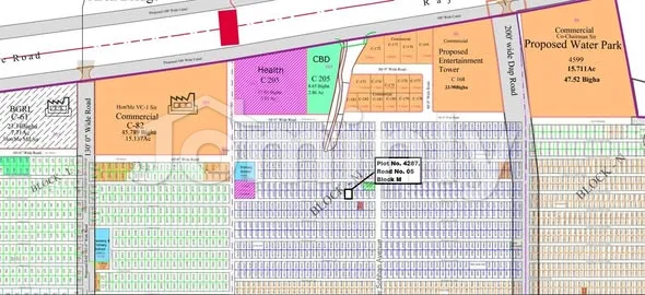 1,750 Sq Ft South-Facing 4-Bedroom Land Share Apartment with Parking for Sale | Plot 4287, Road 5, Block M, Bashundhara R/A - 2