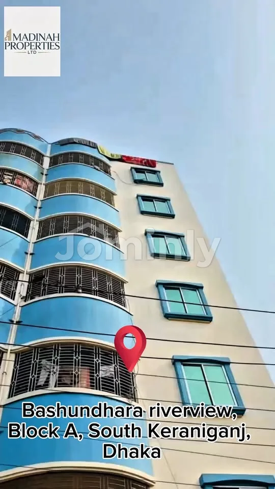 1,250 SQFT 3 BHK Corner Apartment with Dedicated Parking for Sale | 2nd Floor, 50FT & 30FT Road Corner Plot, Bashundhara Riverview, South Keraniganj